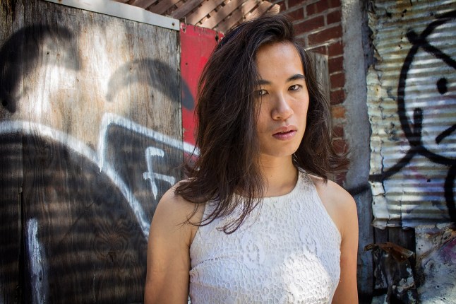 kai cheng with graffiti